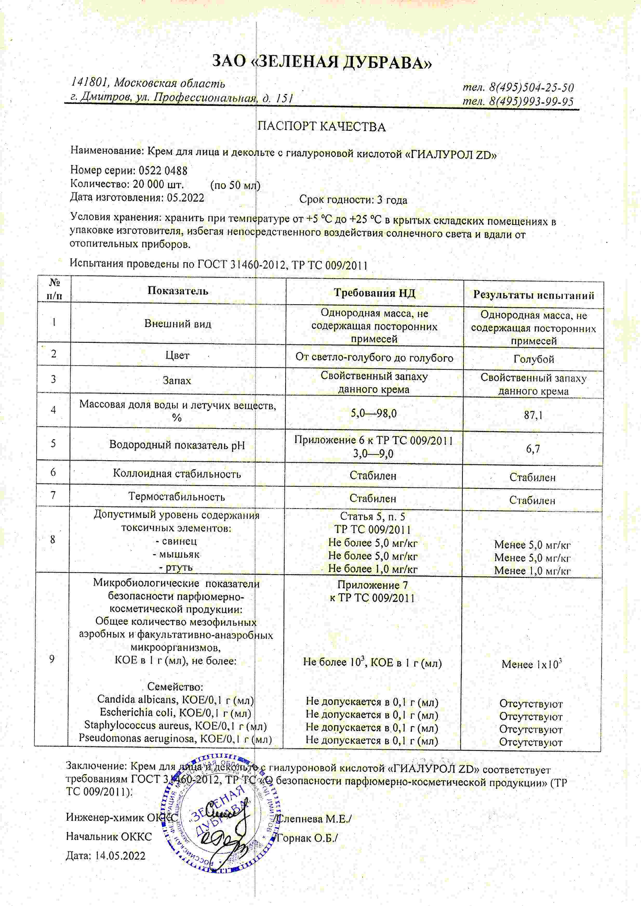 Паспорт №052022